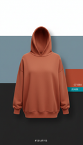 Sudadera oversized algodón terracota