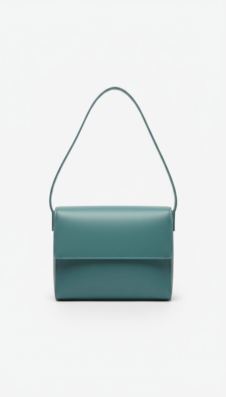 Bolso cruzado blueprint minimalista azul petróleo