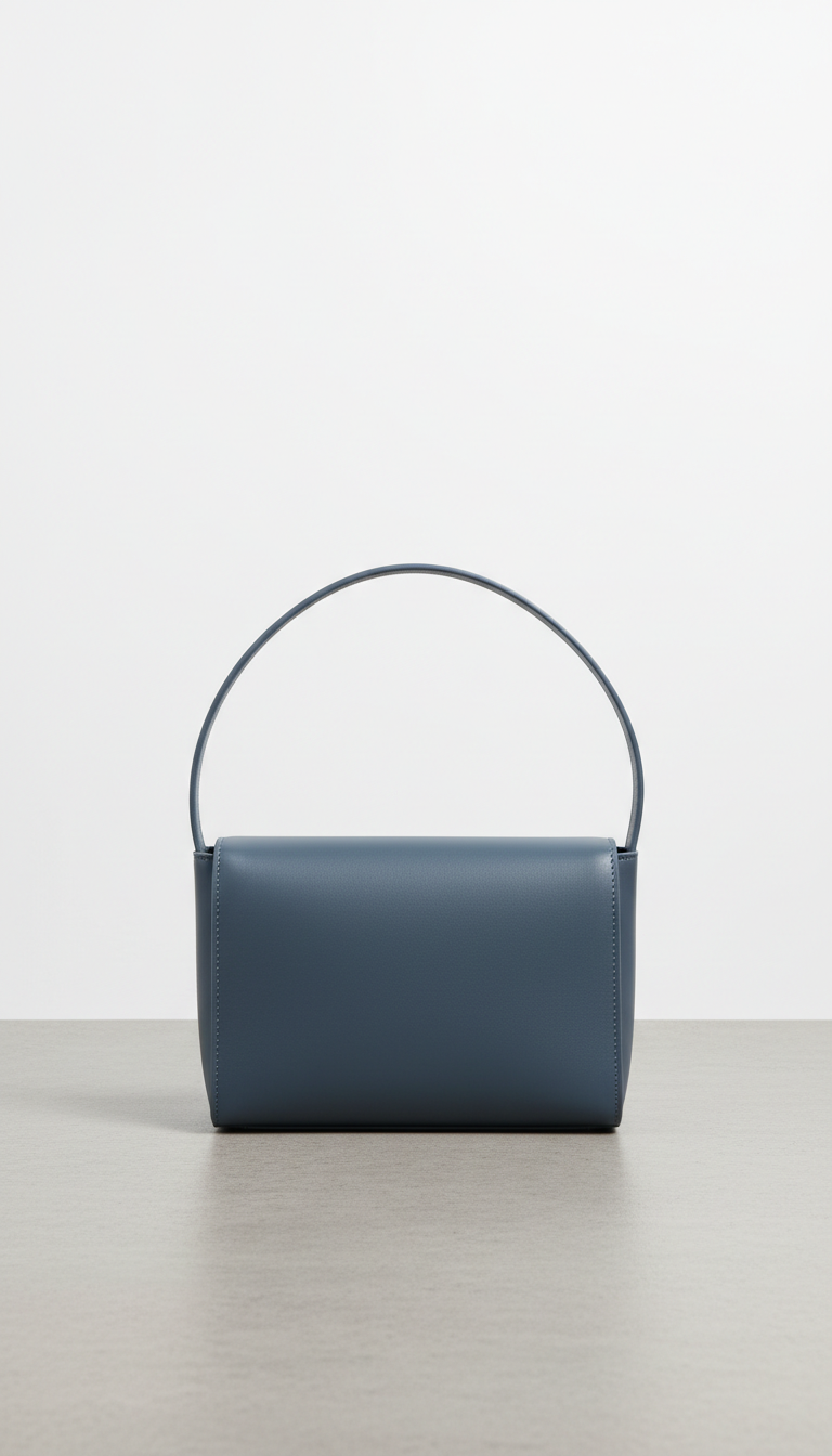 Bolso cruzado azul pizarra minimalista