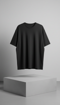 Camiseta negra de algodón relajado